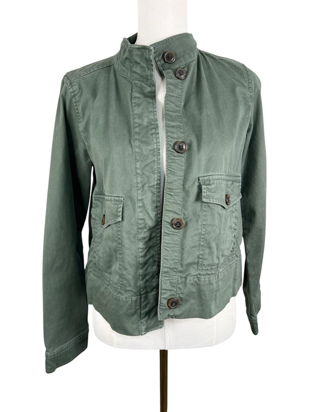 GAP Army Green Cropped Utility Swing Jacket Utility Small
